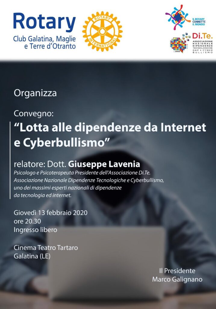 lotta alle dipendenze da internet e cyberbullismo giuseppe lavenia